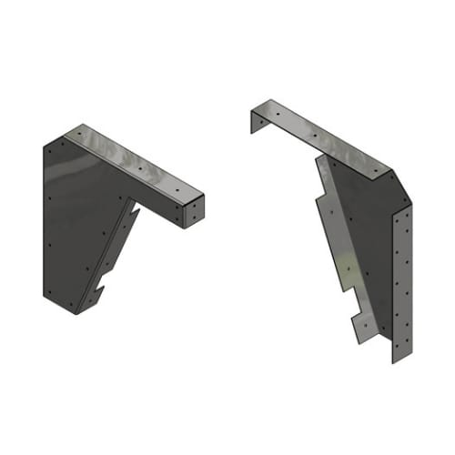 21 inch - ADA Bracket - With Holes - Black - A and M Hardware