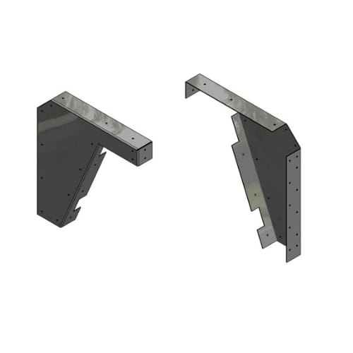 21 inch - ADA Bracket - No Holes - Black - A and M Hardware