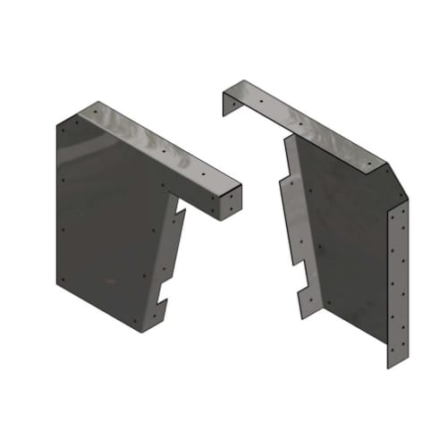 23 inch - ADA Bracket - No Holes - Black - A and M Hardware