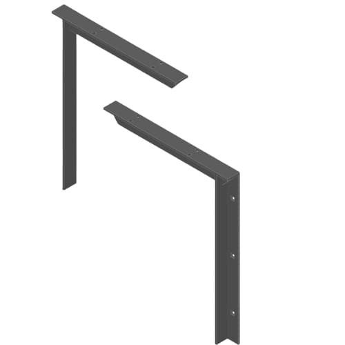 9 inch - Concealed Bracket - Black - A and M Hardware