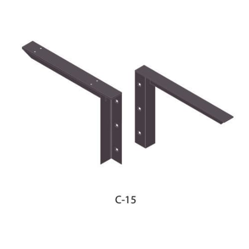 15 inch - Concealed Bracket - White - A and M Hardware