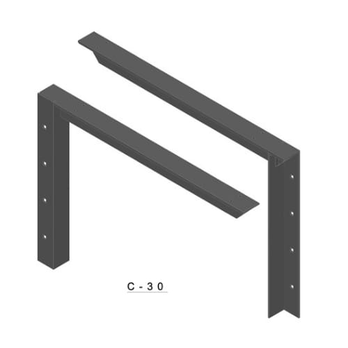 30 inch - Concealed Bracket - White - A and M Hardware