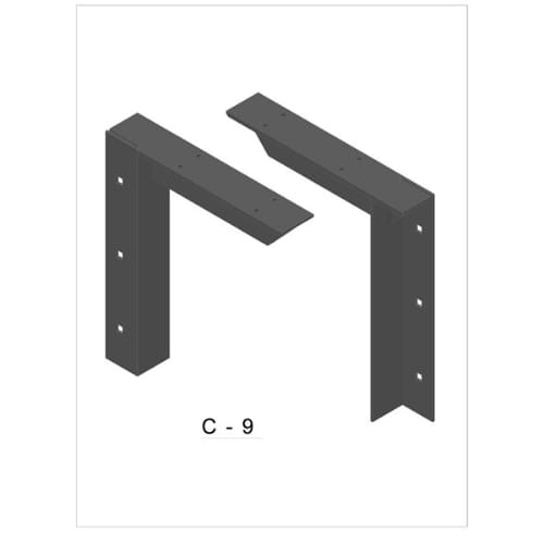 9 inch - Concealed Bracket - Almond - A and M Hardware