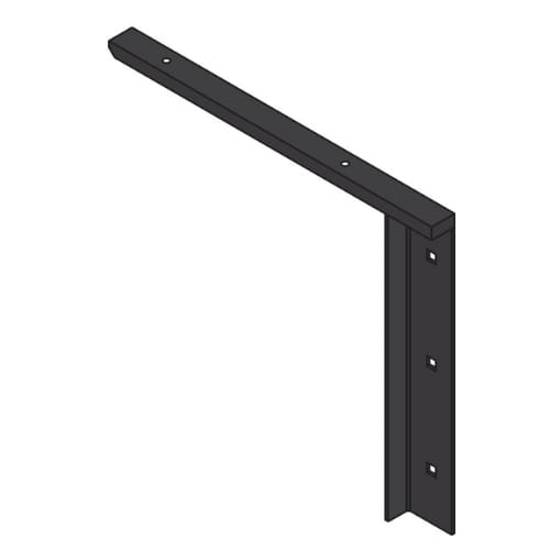 13 inch - Concealed Flat Bracket- Black - A and M Hardware