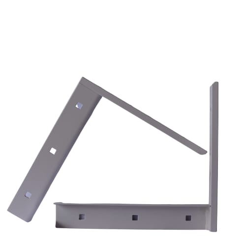 12 inch - Concealed Flat Bracket- White - A and M Hardware