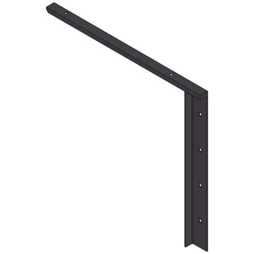 18 inch - Concealed Flat Bracket- Black - A and M Hardware