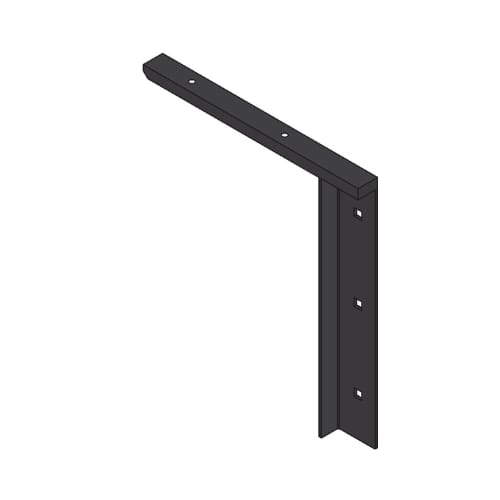9 inch - Concealed Flat Bracket- Black - A and M Hardware