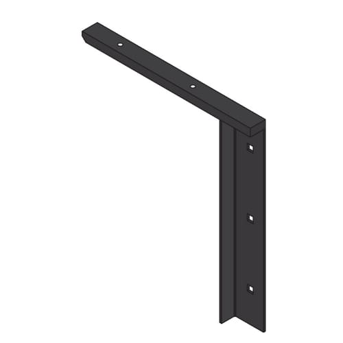 9 inch - Concealed Flat Bracket- White - A and M Hardware