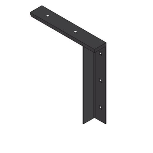 12 inch - Concealed Flat Bracket- White - A and M Hardware
