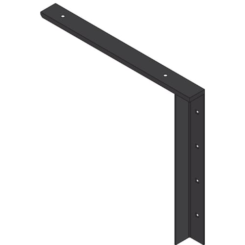 18 inch - Concealed Flat Bracket- White - A and M Hardware