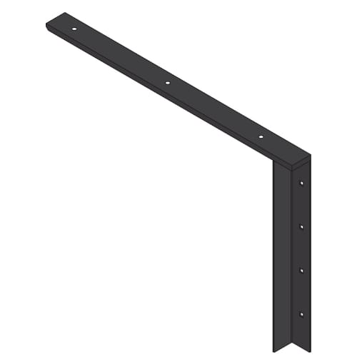 24 inch - Concealed Flat Bracket- White - A and M Hardware