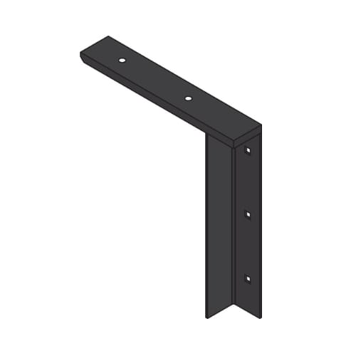 9 inch - Concealed Flat Bracket- Black - A and M Hardware