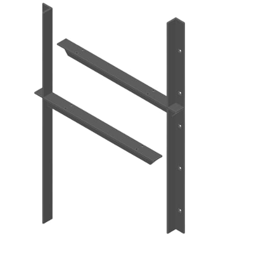 12 inch - Extended Concealed Bracket - Black - A and M Hardware