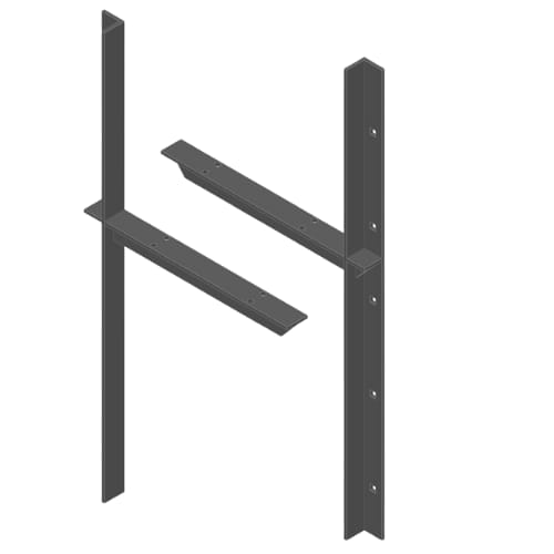 9 inch - Extended Concealed Bracket - Black - A and M Hardware