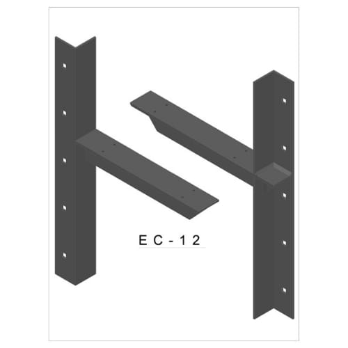 12 inch - Extended Concealed Bracket - White - A and M Hardware