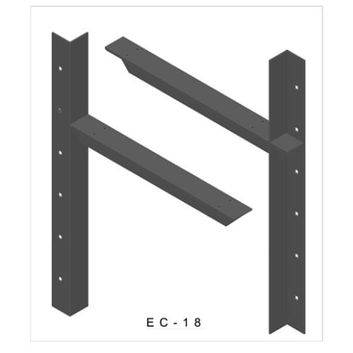 18 inch - Extended Concealed Bracket - Almond - A and M Hardware