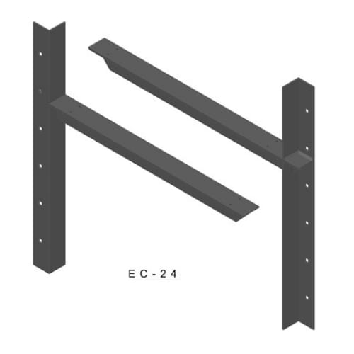 24 inch - Extended Concealed Bracket - Almond - A and M Hardware