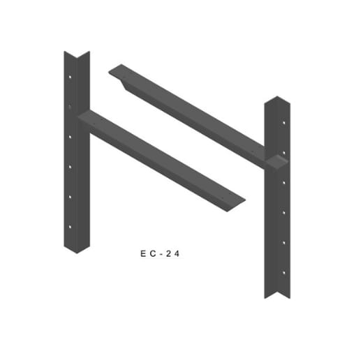 24 inch - Extended Concealed Bracket - Gray - A and M Hardware