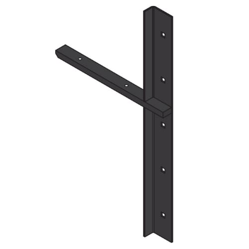 9 inch - Extended Concealed Flat Bracket - 1.0 - White - A and M Hardware