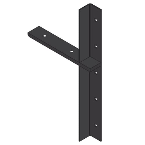 12 inch - Extended Concealed Flat Bracket - 2.0 - White - A and M Hardware