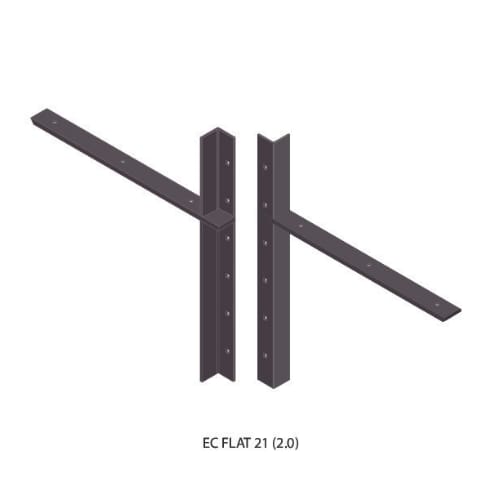 21 inch - Extended Concealed Flat Bracket - 2.0 - Black - A and M Hardware