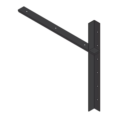 24 inch - Extended Concealed Flat Bracket - 2.0 - White - A and M Hardware
