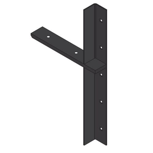 9 inch - Extended Concealed Flat Bracket - 2.0 - White - A and M Hardware
