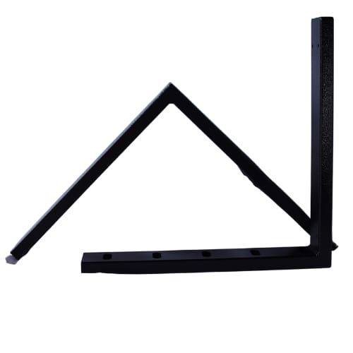 18 inch - Hybrid Bracket - Heavy Duty - Black - A and M Hardware