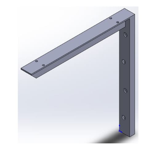 15 inch - Hybrid Bracket - Black - A and M Hardware