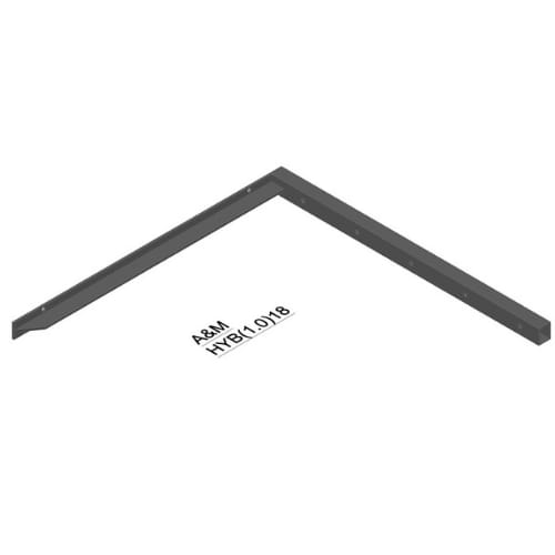 18 inch - Hybrid Bracket - White - A and M Hardware