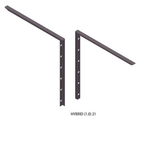 21 inch - Hybrid Bracket - Black - A and M Hardware