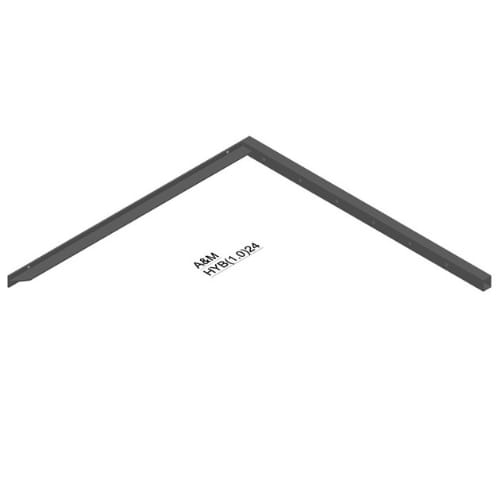 24 inch - Hybrid Bracket - Black - A and M Hardware