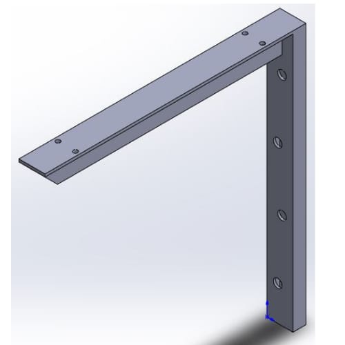 21 inch - Hybrid Bracket - White - A and M Hardware