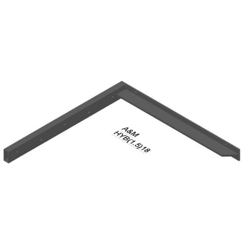18 inch - Hybrid Bracket - Black - A and M Hardware
