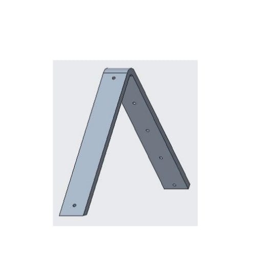 12 inch - Surface Mounted Flat Bracket - White - A and M Hardware