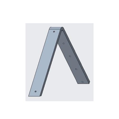 15 inch - Surface Mounted Flat Bracket - Black - A and M Hardware