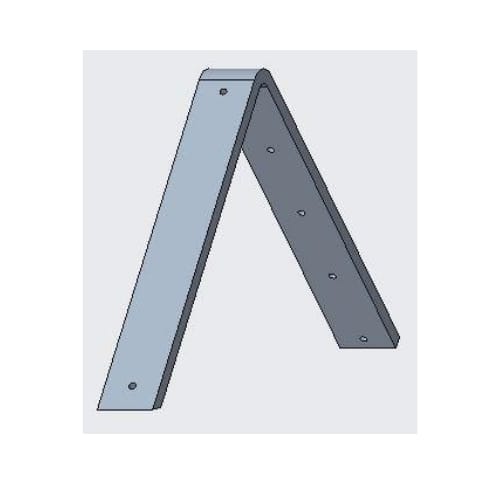 15 inch - Surface Mounted Flat Bracket - Stainless Steel - A and M Hardware