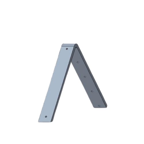 15 inch - Surface Mounted Flat Bracket - White - A and M Hardware
