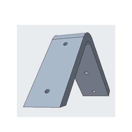 6 inch - Surface Mounted Flat Bracket - Black - A and M Hardware