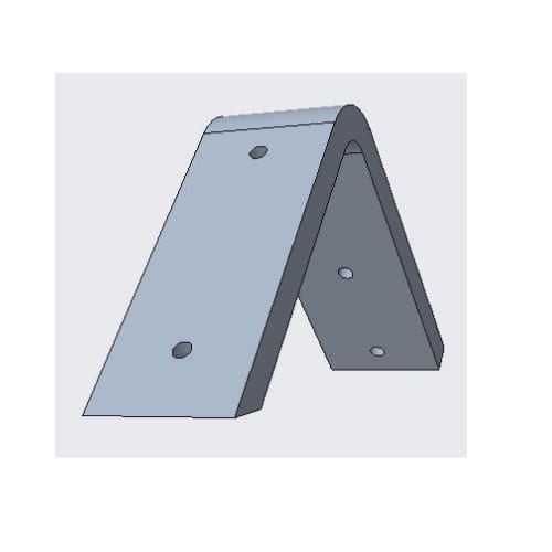 6 inch - Surface Mounted Flat Bracket - White - A and M Hardware