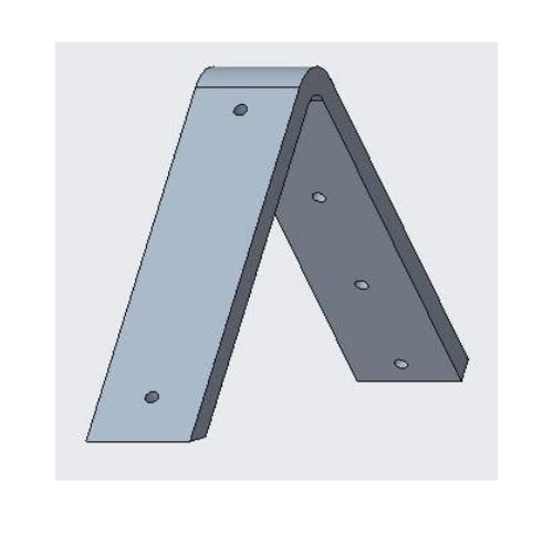 9 inch - Surface Mounted Flat Bracket - Black - A and M Hardware