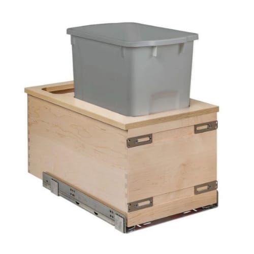 CASBM115-34PF-GR - Single Waste Unit - Bottom Mount - 12 inch Minimum Cabinet Opening Width - Cascade Series