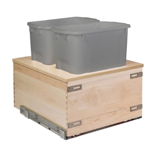 CASBM145-34PF-GR - Double Waste Unit - Bottom Mount - 15 inch Minimum Cabinet Opening Width - Cascade Series