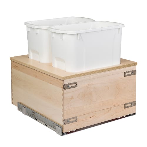 CASBM145-34PF - Double Waste Unit - Bottom Mount - 15 inch Minimum Cabinet Opening Width - Cascade Series