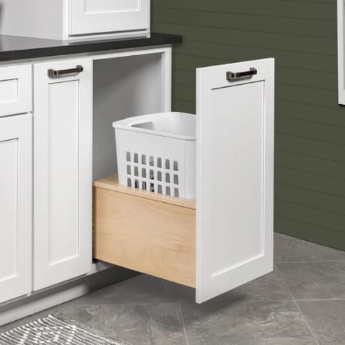 CASHAM14PF-N - Casade - Vanity Hamper Unit - 1.3 Bushel Hamper - 14.5 inch Minimum Cabinet Opening Width - Cascade Series