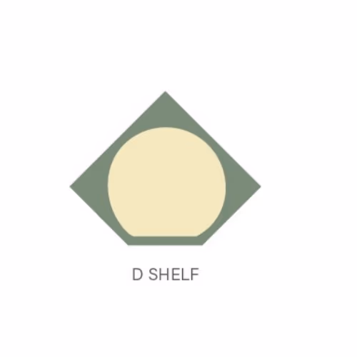 CON32DSPF - Lazy Susan - 32 inch - D Shape - 2 Shelf Set with Hardware - Contender Series