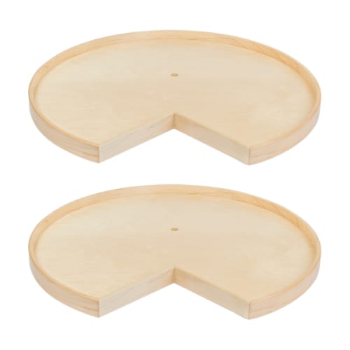 SHO28PCPF - Lazy Susan - 28 inch - Pie Cut - 2 Shelf Set - No Hardware Prep