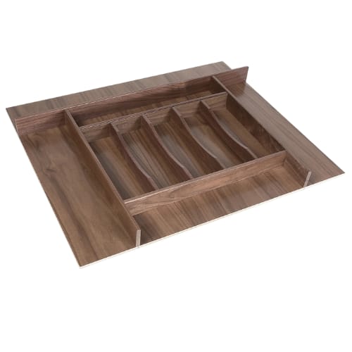 RIVKF26PF - Riviera - Silverware Tray Insert - 26.75 inch x 2 5/16 inch x 19.75 inch - Walnut - Century Components