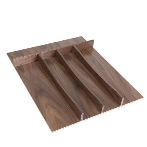RIVUT18PF - Riviera - Utensil Tray Insert - 18 inch x 2.25 inch x 19.75 inch - Walnut - Century Components