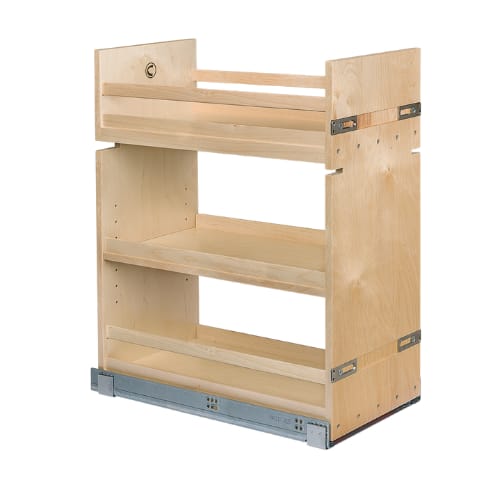 SIGBO115PF - Base Organizer - One Adjustable Shelf - 12 inch Minimum Cabinet Opening Width - Prefinished Maple - Signature Series